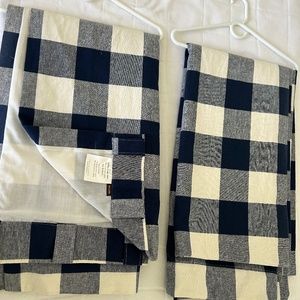 Ballard Design Navy Buffalo Check Drapes
